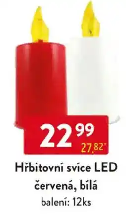 Qanto Hřbitovní svíce LED červená, bílá nabídka