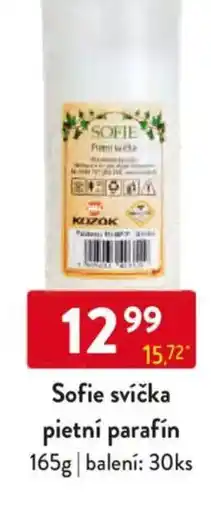 Qanto Sofie svíčka pietní parafín nabídka