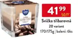 Qanto Svíčka tříbarevná 20 variant nabídka