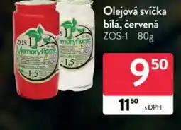 Qanto Olejová svíčka bílá, červená nabídka