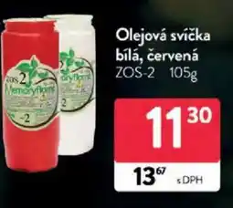 Qanto Olejová svíčka bílá, červená nabídka