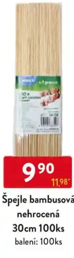 Qanto Špejle bambusová nehrocená 30cm nabídka