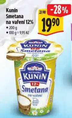 Albert Kunín smetana na vaření nabídka