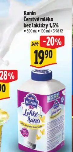Albert Kunín čerstvé mléko bez laktózy nabídka