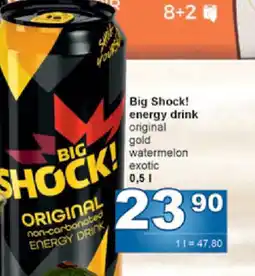 Jip Big Shock! energy drink original gold watermelon exotic nabídka