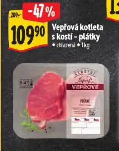 Albert Vepřová kotleta s kostí nabídka