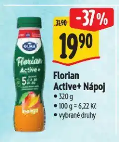 Albert Florian active+ nápoj nabídka