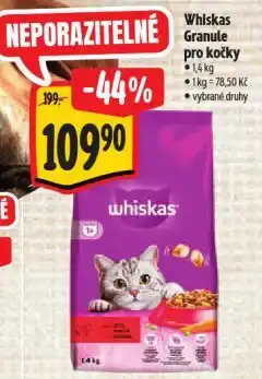 Albert Whiskas granule pro kočky nabídka