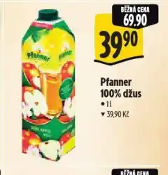 Albert Pfanner 100% džus nabídka