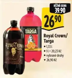 Albert Royal crown cola nabídka