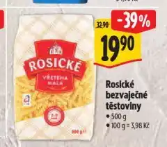 Albert Rosické bezvaječné těstoviny nabídka