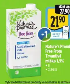 Albert Free from trvanlivé mléko nabídka