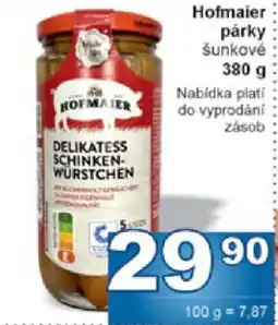 Jip Hofmaier párky šunkové nabídka