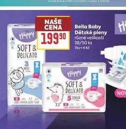 Billa Bella Baby Dětské pleny různé velikosti 38/50 ks nabídka
