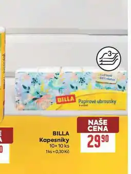 Billa BILLA Kapesníky 10x10 ks nabídka