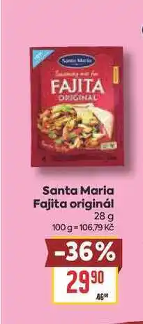 Billa Santa Maria Fajita originál nabídka