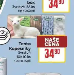 Billa Tento Kapesníky 3vrstvé 10x 10 ks nabídka