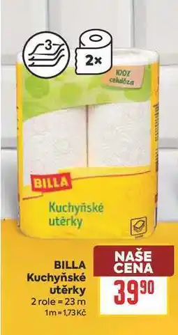 Billa BILLA Kuchyňské utěrky 2 role nabídka