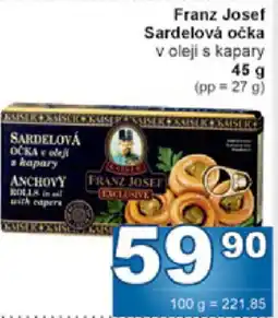 Jip Franz Josef Sardelová očka v oleji s kapary nabídka