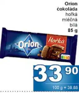 Jip Orion čokoláda hořká mléčná bílá nabídka