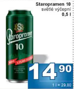 Jip Staropramen 10 světlé výčepní nabídka