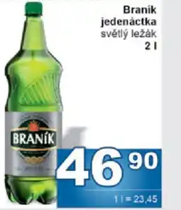 Jip Braník jedenáctka světlý ležák nabídka