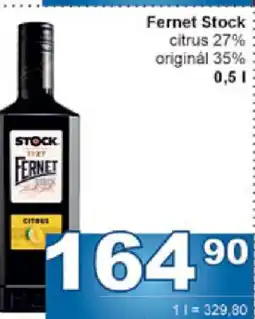 Jip Fernet Stock citrus 27% originál 35% nabídka