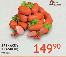 Coop hb Špekáčky klasik (kg) nabídka