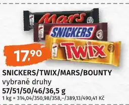 Coop hb Snickers/twix/mars/bounty nabídka
