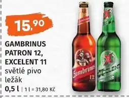 Coop hb Gambrinus patron 12, excelent 11 světlé pivo ležák nabídka