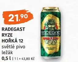 Coop hb Radegast ryze hořká 12 světlé pivo ležák nabídka
