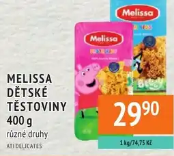 Coop hb Melissa dětské těstoviny nabídka