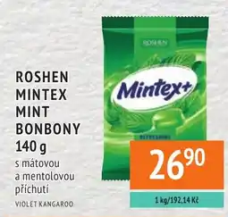Coop hb Roshen mintex mint bonbony nabídka