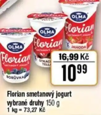 TEMPO Olma Florian smetanový jogurt nabídka