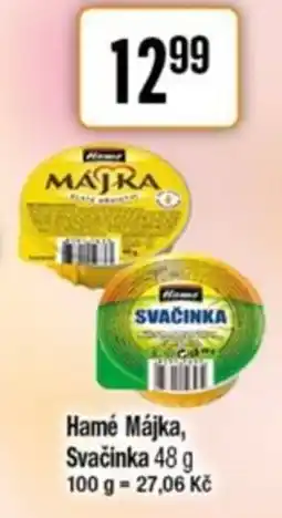 TEMPO Hamé Májka, Svačinka nabídka