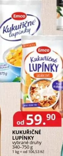 Potraviny CZ Emco Kukuřičné lupínky nabídka