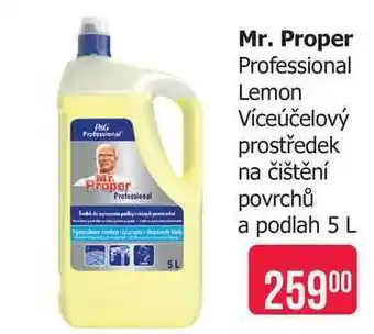 Mr. Proper Professional Lemon Víceúčelový prostředek na čištění povrchů a podlah