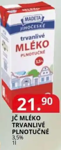 Potraviny CZ Madeta Jč mléko trvanlivé plnotučné 3,5% nabídka