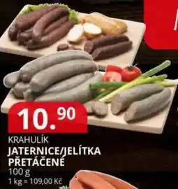 Potraviny CZ Krahulik jaternice/jelítka přetáčené nabídka