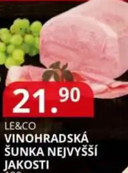 Potraviny CZ Le&co vinohradská šunka nejvyšší jakosti nabídka