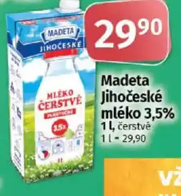 COOP TIP Madeta Jihočeské mléko 3,5% nabídka