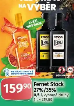 COOP TIP Fernet Stock 27% / 35% nabídka