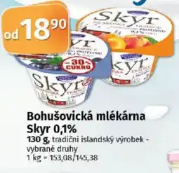 COOP TIP Bohušovická mlékárna Skyr 0,1% nabídka