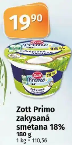COOP TIP Zott Primo zakysaná smetana 18% nabídka