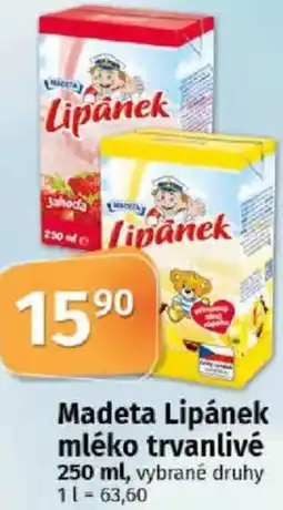 COOP TIP Madeta Lipánek mléko trvanlivé nabídka