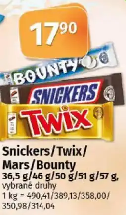 COOP TIP Snickers/Twix/ Mars/Bounty nabídka