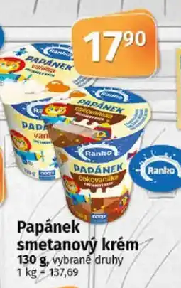 COOP TIP Ranko Papánek smetanový krém nabídka