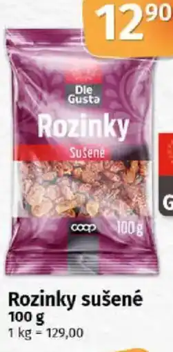 COOP TIP Rozinky sušené nabídka