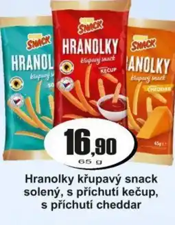 Adam Hranolky křupavý snack solený, s příchutí kečup, s příchutí cheddar nabídka