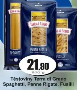 Adam Bassta Těstoviny Terra di Grano Spaghetti, Penne Rigate, Fusilli nabídka